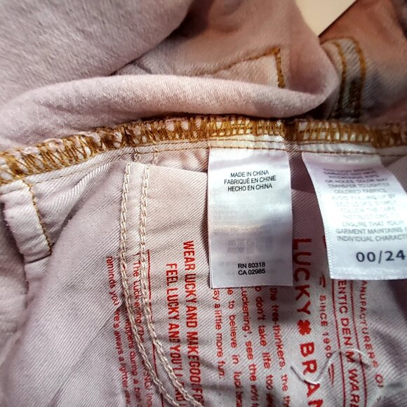Lucky Brand Pink Cutoff Denim Shorts W/ Responsible Fabric  SZ 24 Button Closure - Picture 13 of 13